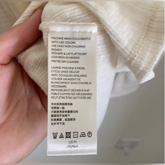 Free People white Thermal Knit Textured Flowy Tunic Top - Picture 9 of 14